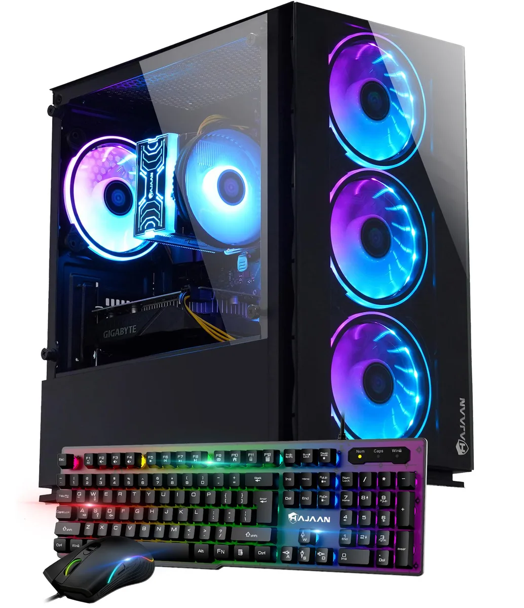 HAJAAN HAJAAN BREEZE Gaming PC Ryzen 7 5700X RTX 5060 Ti 12GB 32GB DDR4 1TB NVMe — product photo