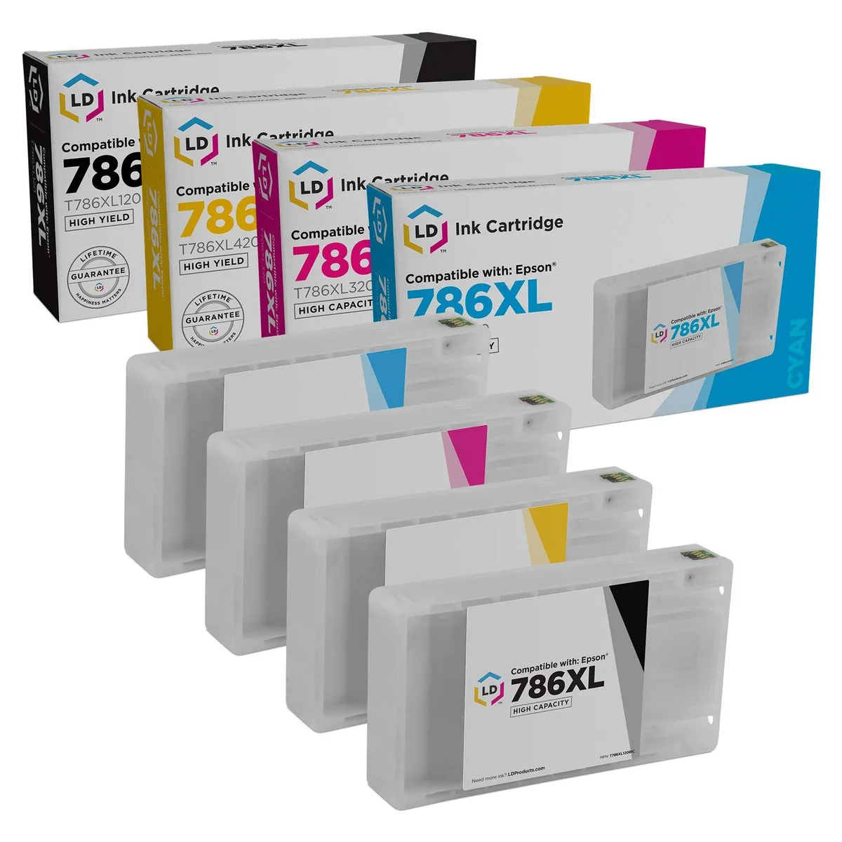 LD Products LD Products 786XL High Yield Ink Cartridge 4-Pack (Black, Cyan, Magenta, Yellow) — product photo