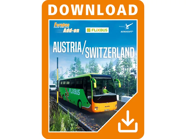 Aerosoft GmbH Aerosoft GmbH 46533 Fernbus Simulator Austria/Switzerland downloadable game — product photo