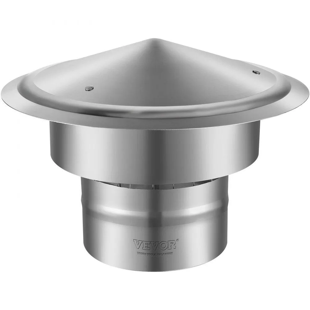 VEVOR VEVOR Chimney Cap 6 inch 304 Stainless Steel 11.81-inch Top Plate Silver — product photo