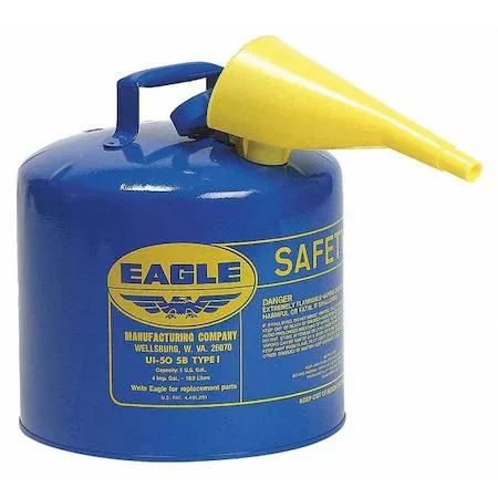 EAGLE EAGLE UI50FSB 5 gal. Blue Galvanized Steel Type I Safety Can — product photo