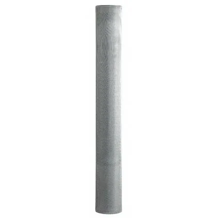 Roll of silver galvanised steel screen mesh 48 in wide 100 ft long 18x14 mesh .009 in wire