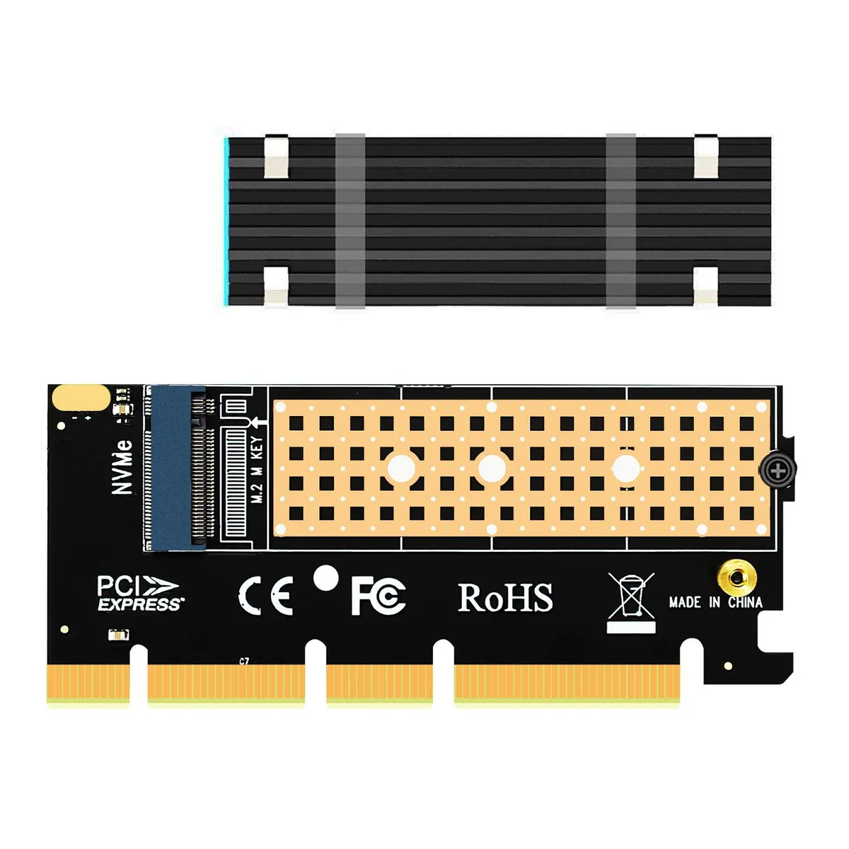GLOTRENDS GLOTRENDS PA05-HS M.2 NVMe PCIe 4.0 X4 Adapter with Heatsink — product photo