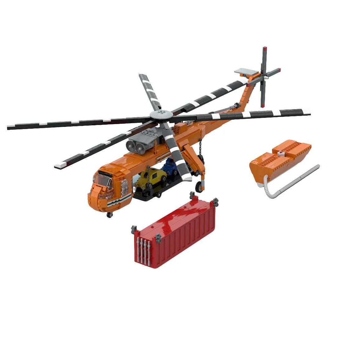 ZITIANYOUBUILD ZITIANYOUBUILD S-64 Skycrane Heavy-Lift Helicopter Building Blocks 1626PCS — product photo