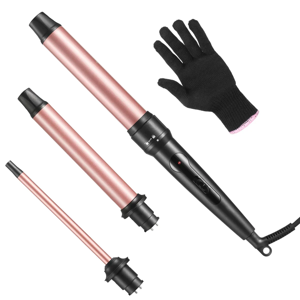 JuHaLeiw Gold 3-in-1 Curling Iron Set .35-1.25" barrels — product photo