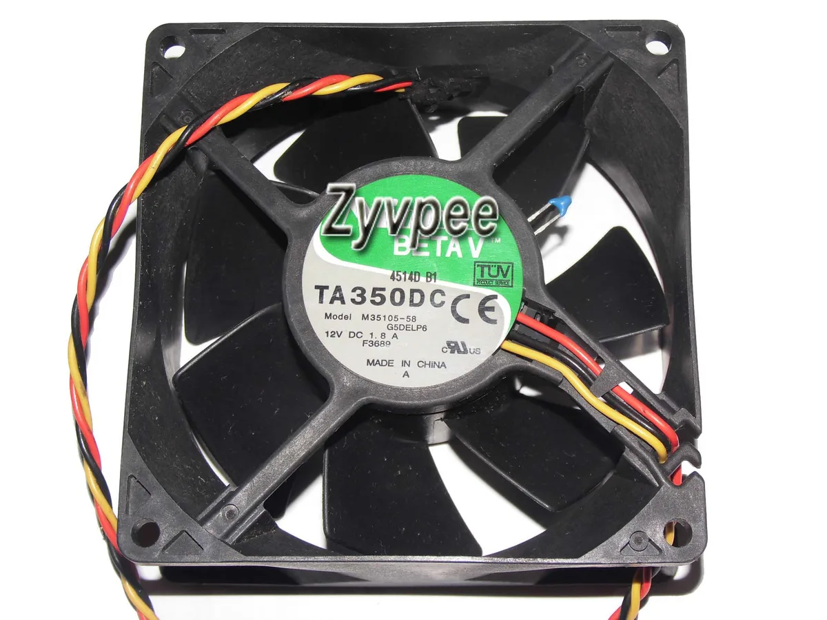 Zyvpee Zyvpee TA350DC M35105-58 92×92×38mm 12V 1.8A 3-wire case fan — product photo