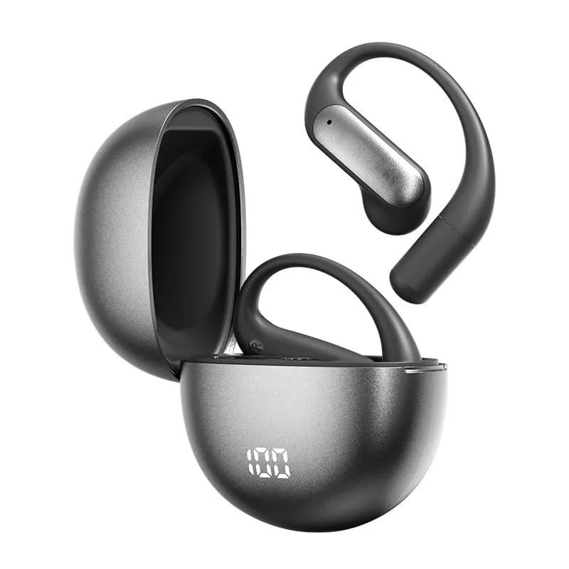 LORDWORLD LORDWORLD Open Ear Earbuds Bluetooth 5.4 60Hrs Black — product photo