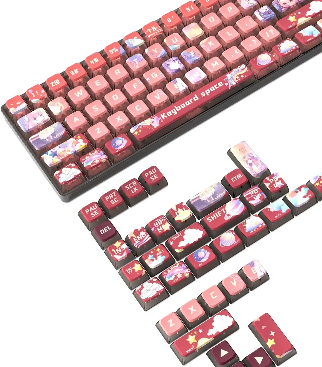 BFKK BFKK 120-Key PBT Pudding Keycap Set ASA Profile Red — product photo