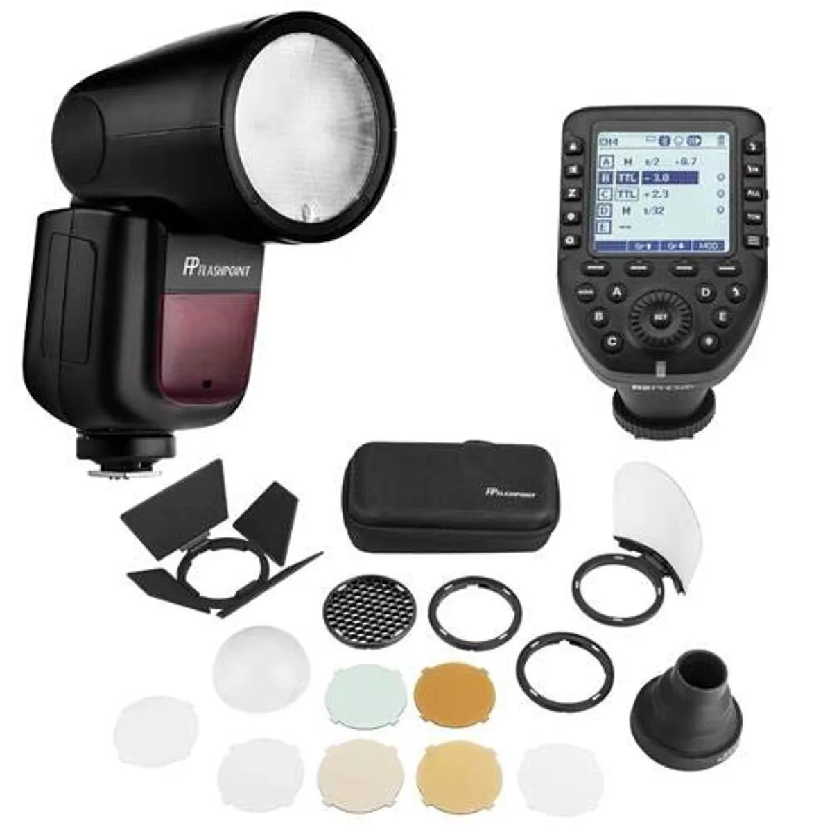 Flashpoint Brand Flashpoint Zoom Li-on X R2 TTL Round Speedlight for Canon with R2 Pro Mark II 2.4 GHz Transmitter — product photo