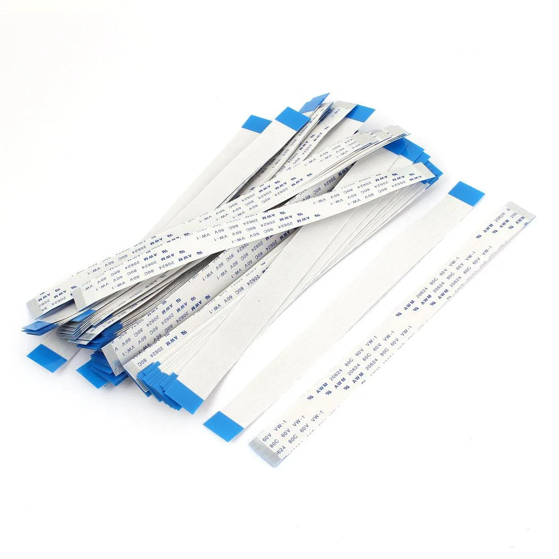 Unique-Bargains Unique-Bargains 100 Pcs 150mm 13mm .5mm Pitch 24Pin FFC FPC Wire 80C 60V — product photo