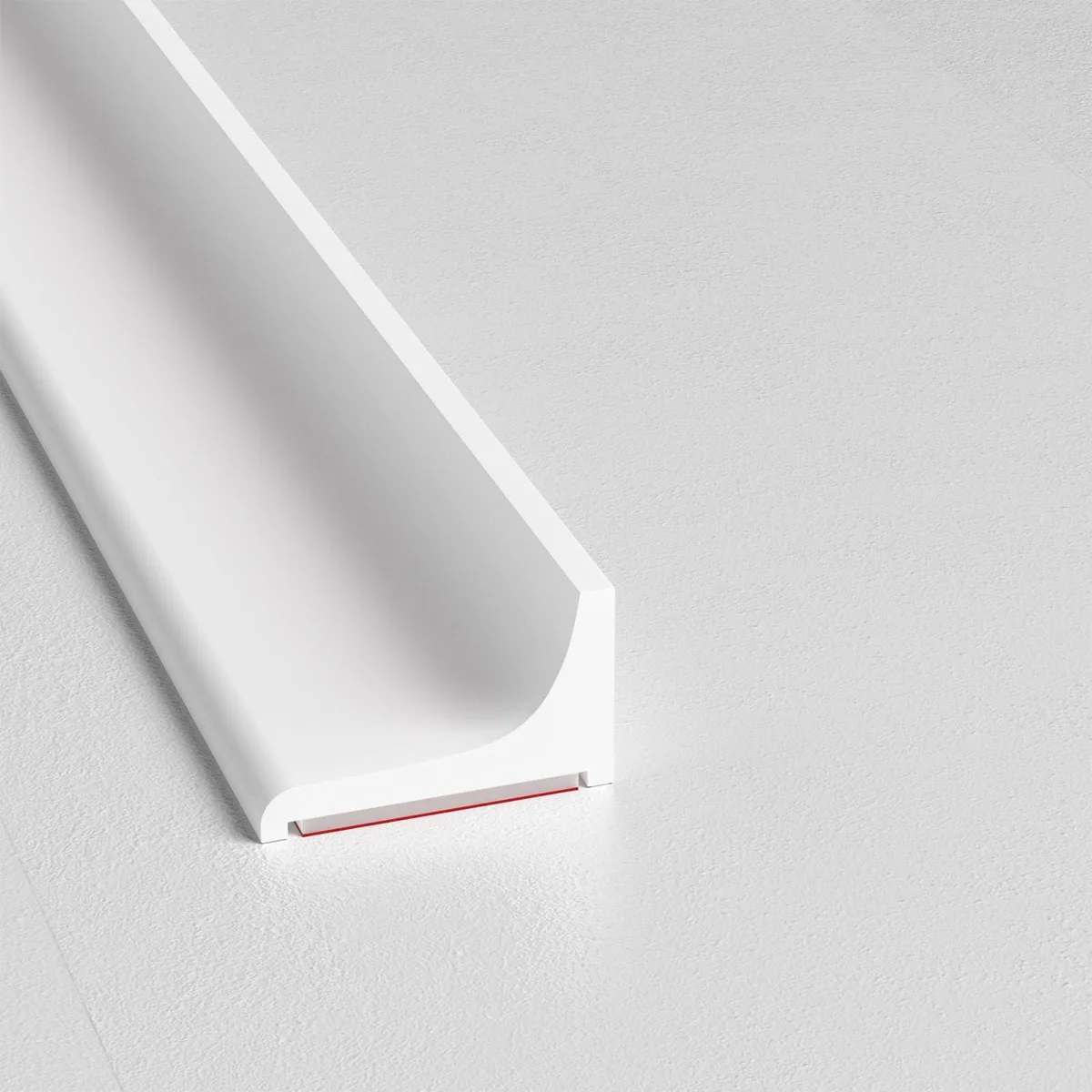 Twelve white silicone water guard strips, each 39 inches long, .8 wide, .47 high, with adhesive backing