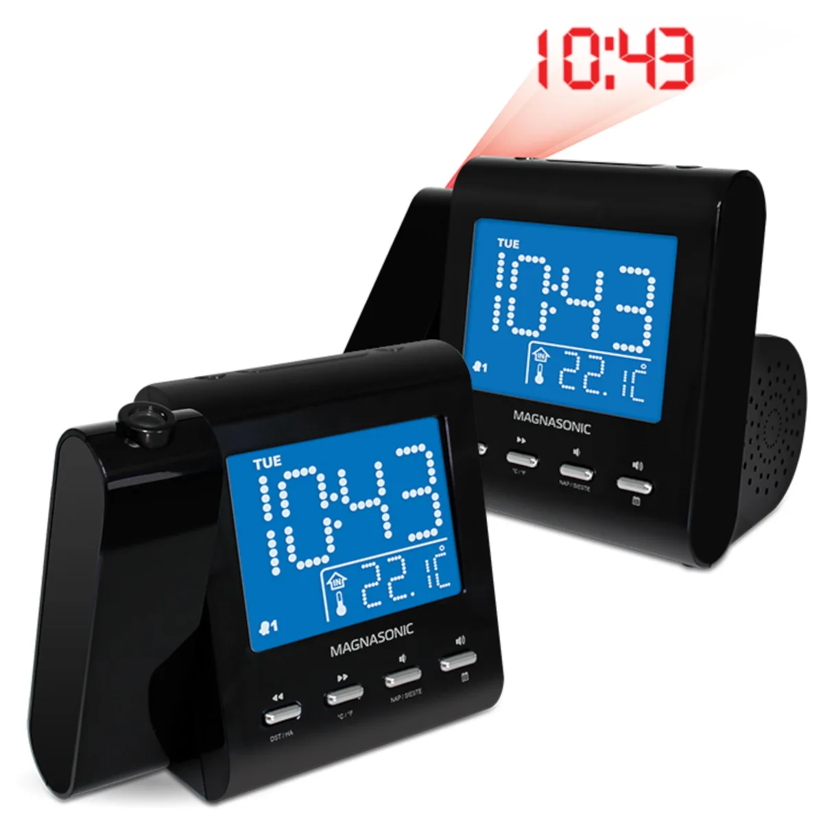 ELECTROHOME ELECTROHOME EAAC601 Projection Alarm Clock Radio 2 Pack — product photo