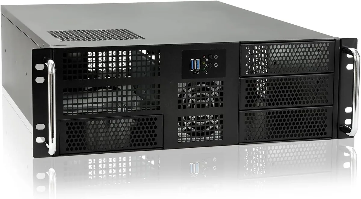 BFKK BFKK 3U Rackmount Server Chassis EATX/ATX/MATX 4x5.25 6x3.5 Top/Side Cooling — product photo