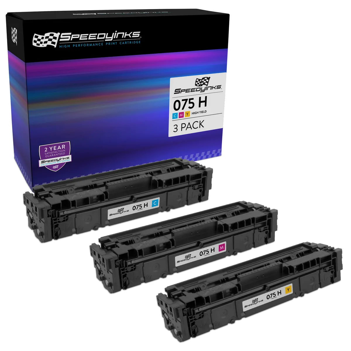 SpeedyInks SpeedyInks Canon 075 H CMY toner cartridge set of 3 2500 pages — product photo