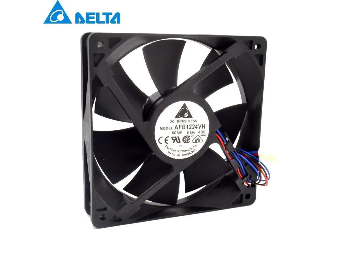 Fans Fans AFB1224VH-FOO 120 mm 24 V 0.35 A dual ball bearing case fan — product photo