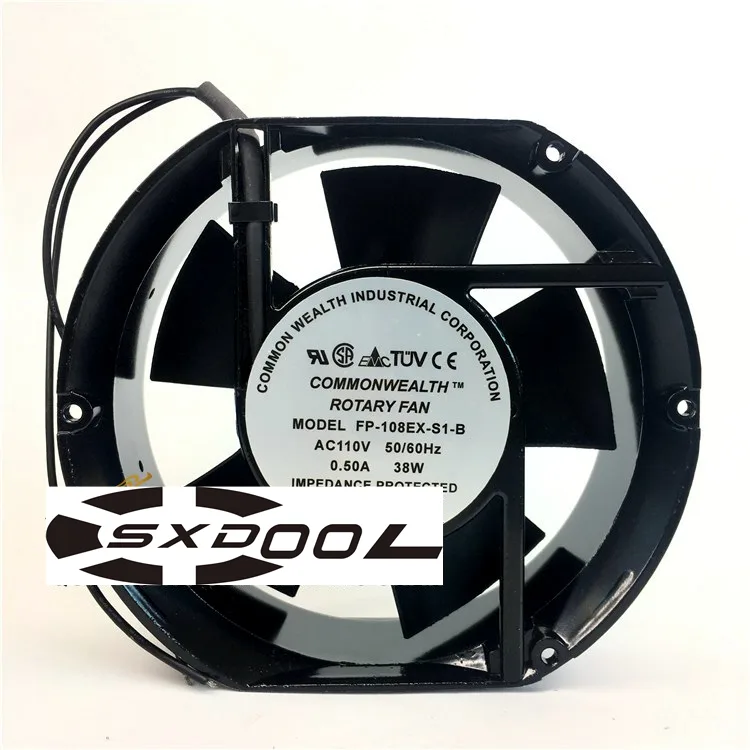 SXDOOL SXDOOL FP-108 170mm AC case fan 110-120V 38W ball bearing — product photo