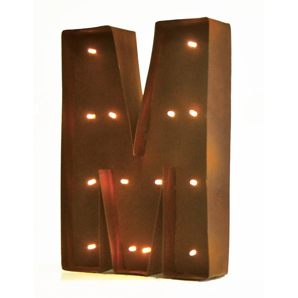Vandue Corporation Vandue Corporation LED Glow Letter M 11.25" Brown-M — product photo