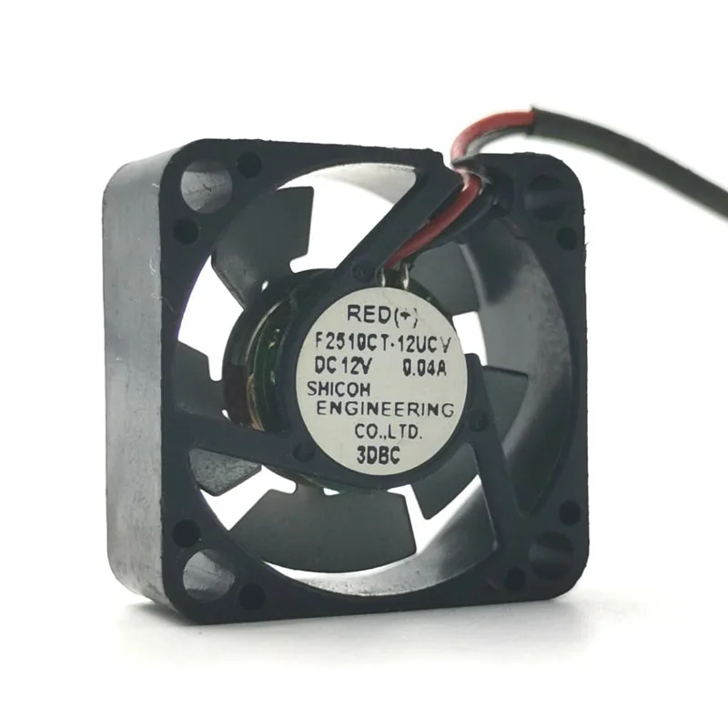 SXDOOL SXDOOL F2510CT-12UCV 25mm 12V 0.04A 2-wire case fan — product photo