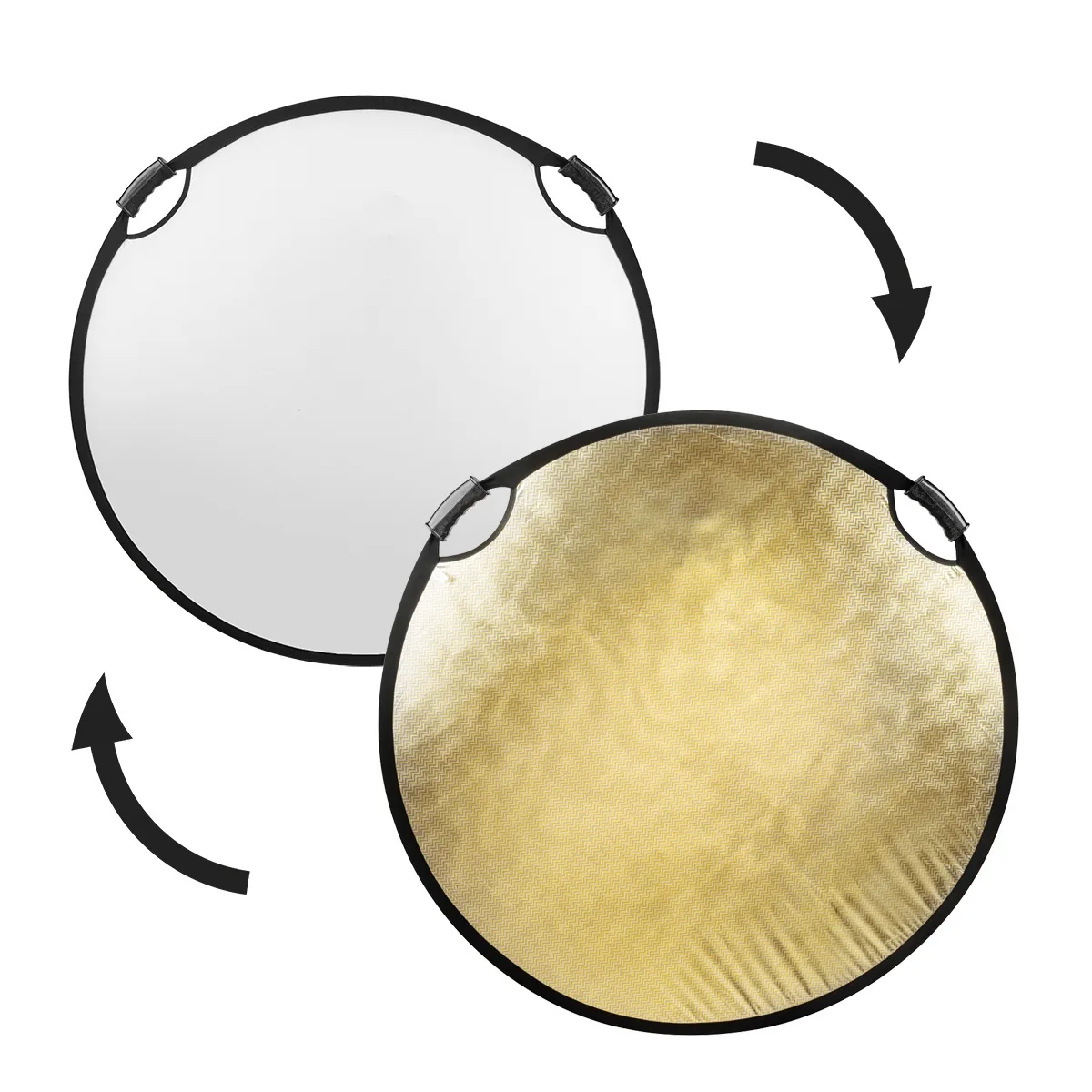 Glow Edge Glow Edge 42" Circular Collapsible Reflector Wave Gold/White Studio — product photo
