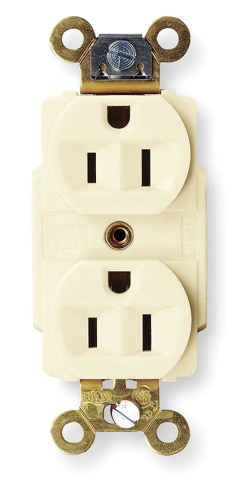 Hubbell Incorporated Hubbell Incorporated HBL5262I Straight Blade Receptacle 15 A Ivoire — product photo