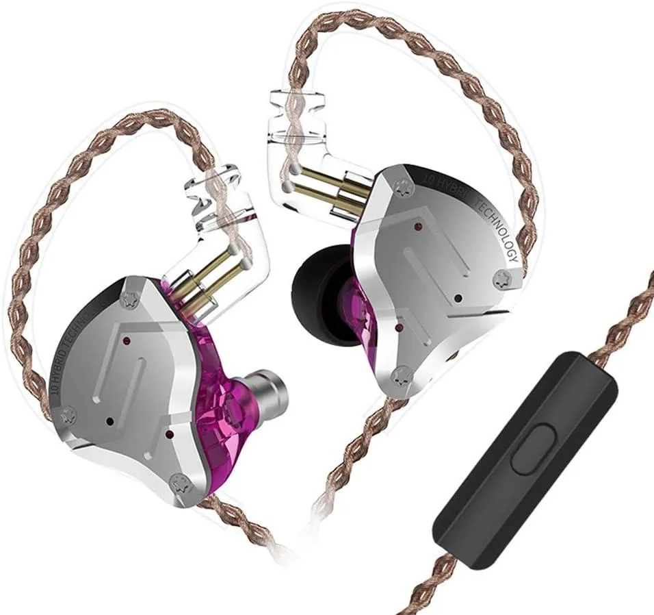 etistar etistar KZ ZS10 Pro headphone Purple with Mic — product photo