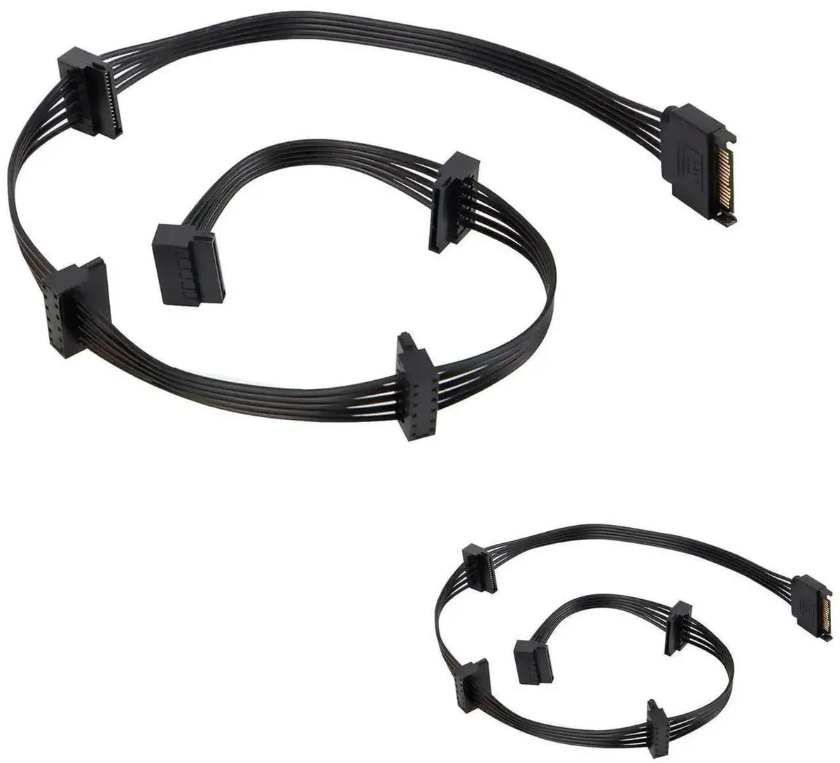 SMUGDESK SMUGDESK 2 Pack 15Pin SATA to 5 SATA Power Splitter Cord 21 Inches — product photo