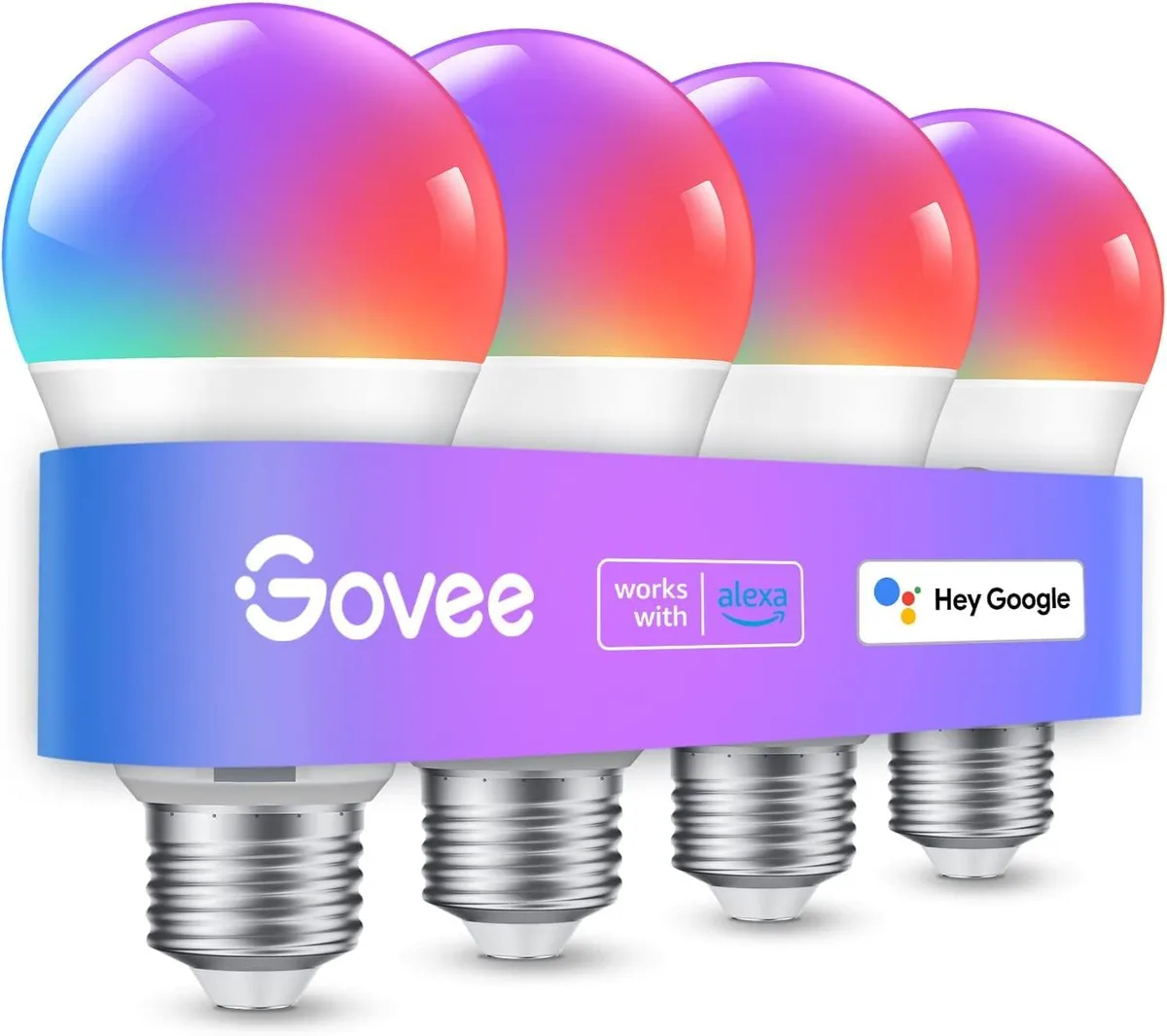  Govee Smart LED Light Bulb A19 800 Lumens 4 Pack — product photo