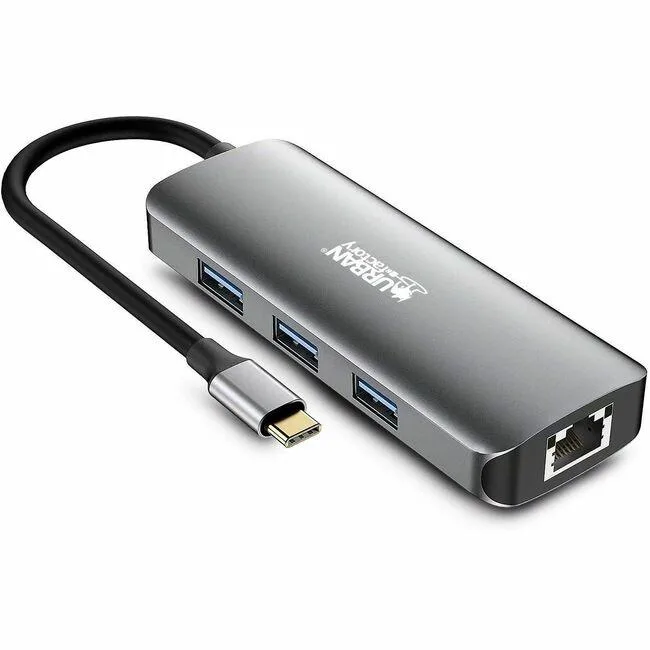 Urban Factory Urban Factory HUBEE 7-in-1 USB-C Docking Station Gray 100W 4K 3840x2160 — product photo