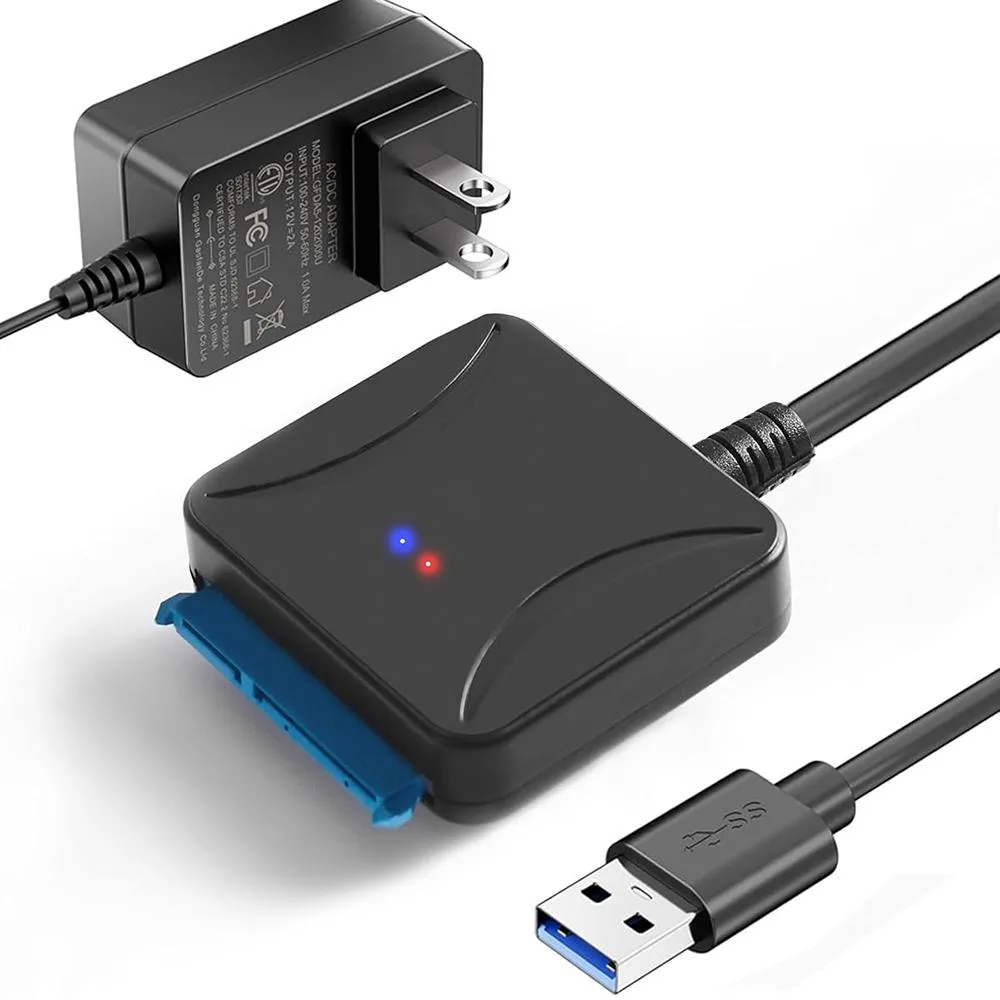 Hitoor Hitoor SATA to USB 3.0 Adapter 15cm Black with 12V/2A Power — product photo