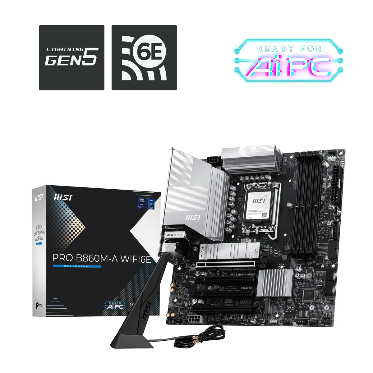 MSI MSI PRO B860M-A WIFI6 Intel motherboard — product photo