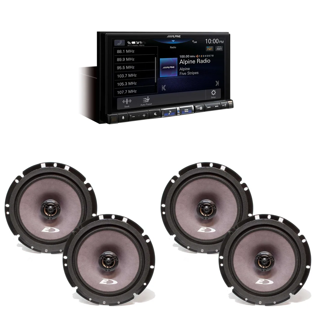 Alpine Alpine iLX-507 7" Receiver Bundle with 2x SXE-1726S 6.5" Coaxial Speakers — product photo