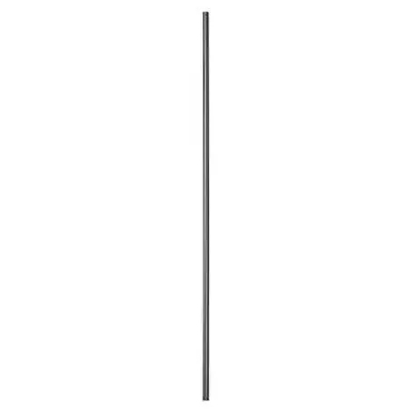 Black metal down rod, sixty inches long, threaded ends
