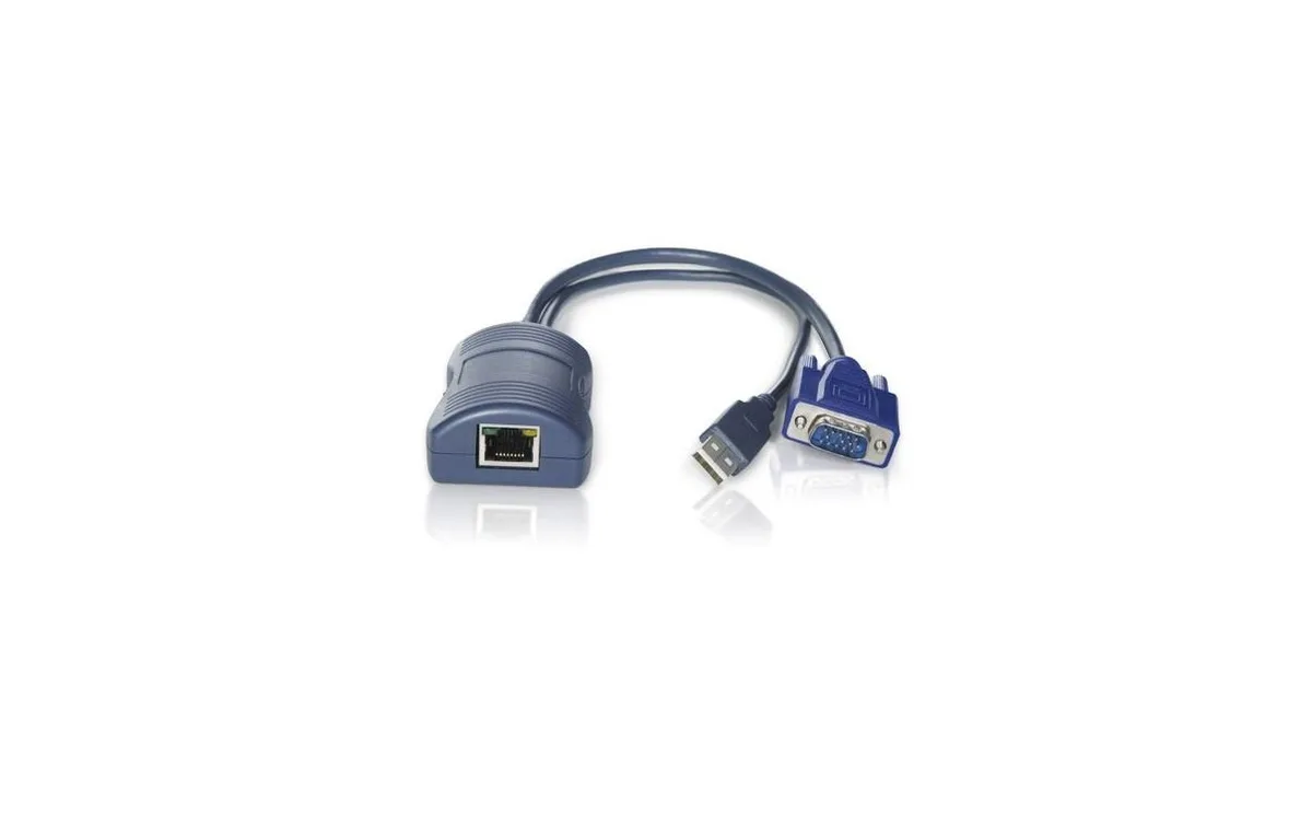 Small rectangular module with RJ45 socket USB and VGA ports 45