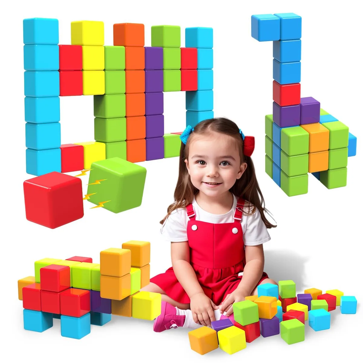 Magnetic Building Blocks 24 PCS 1.65 inch — product photo