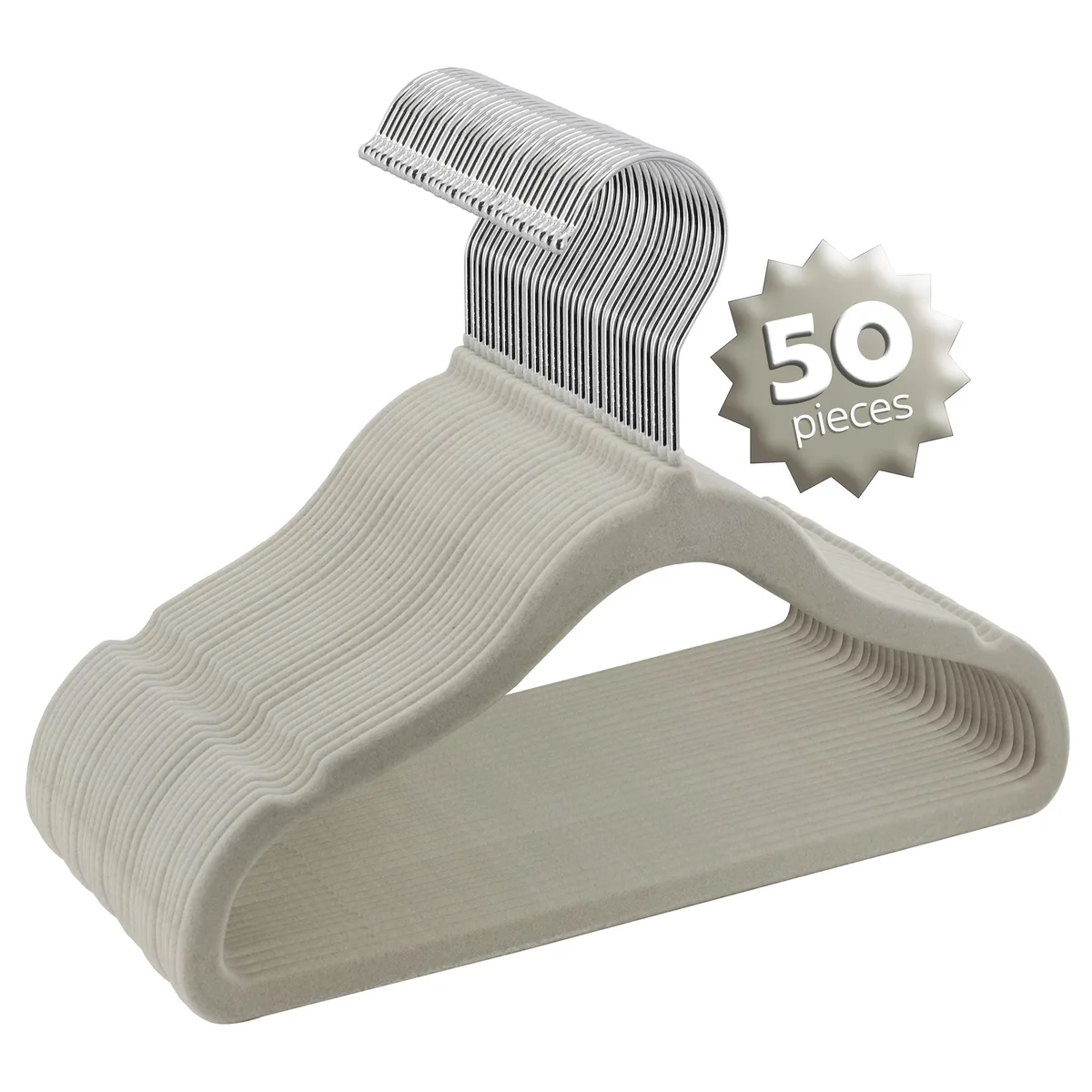 Elama Elama 50-Piece Kids Velvet Hangers Gray — product photo