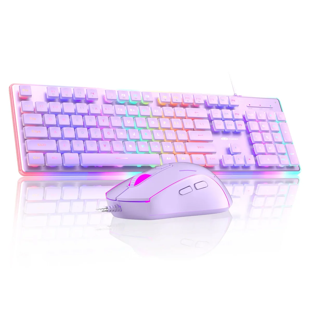 Redragon GK970 Purple 104 Keys RGB Keyboard and Mouse Combo — product photo