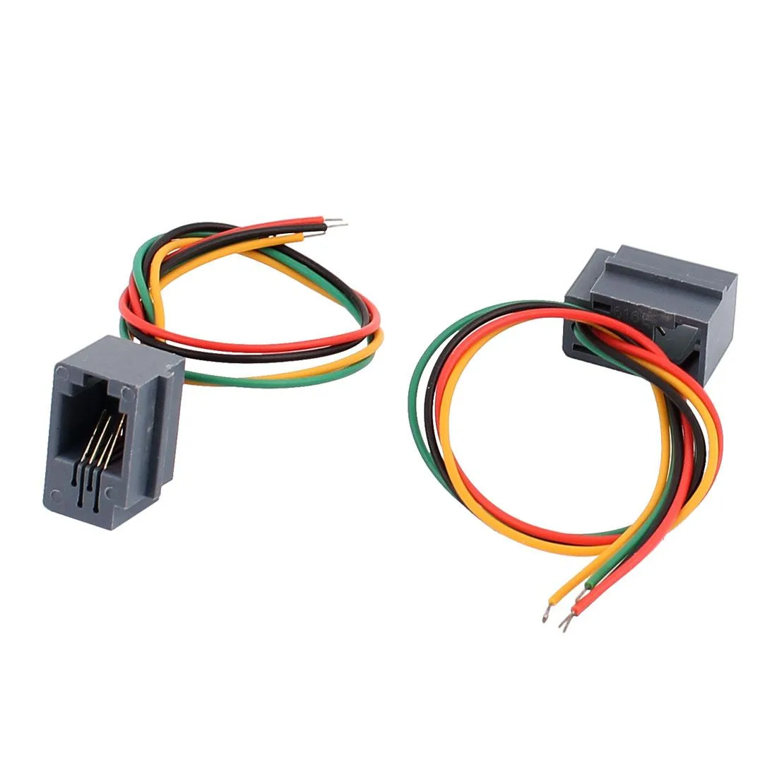 Unique-Bargains Unique-Bargains 616E 4P4C RJ9 telephone accessory 15cm 4 colour cables — product photo