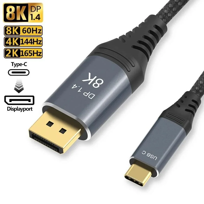 LUOM LUOM TJ-A055 USB-C to DisplayPort 1.4 cable 3.3 ft 8K 60Hz — product photo