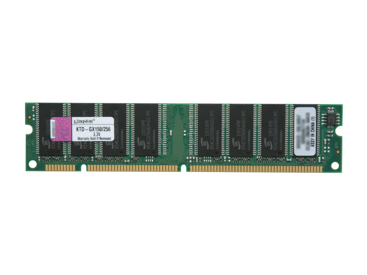 Kingston Technology Corp. Kingston Technology Corp. KTD-GX150/256 256MB 168-Pin SDRAM PC 133 memory upgrade — product photo