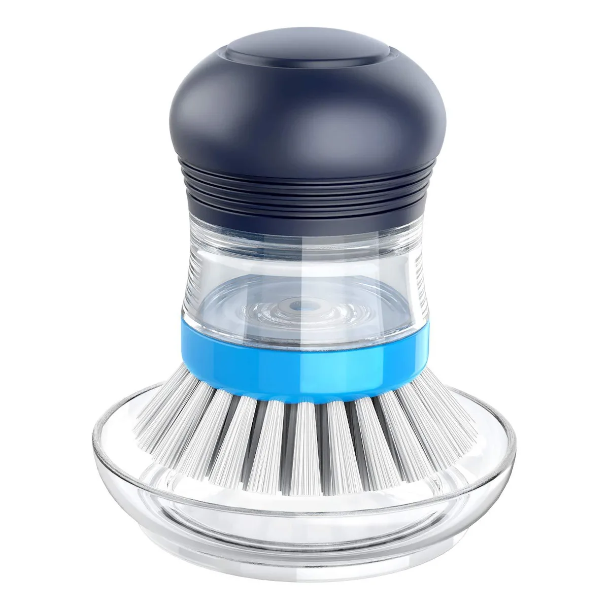  MR.SIGA Soap Dispensing Palm Brush Storage Set 1 Pack Navy Blue — product photo