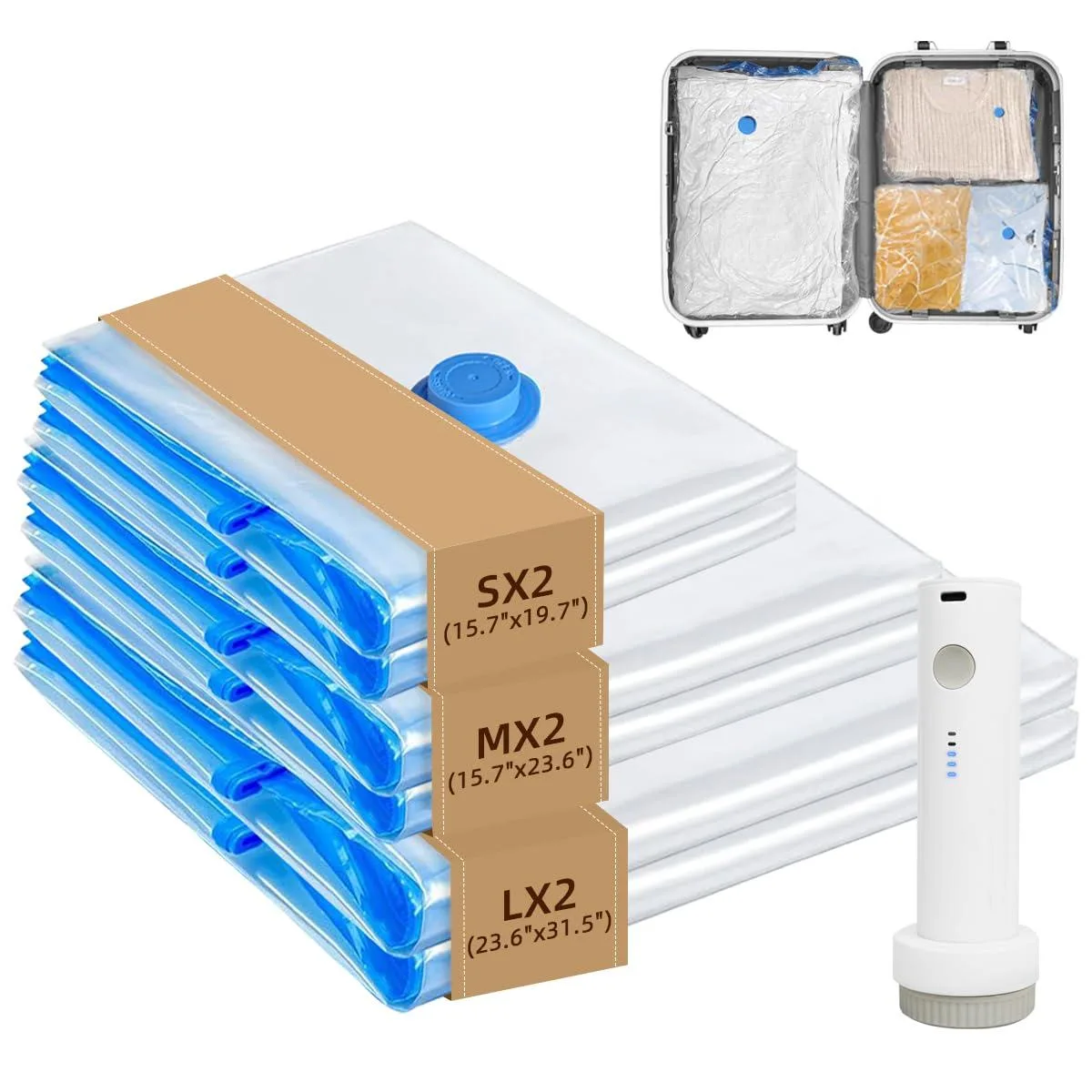 FoodSaver VSB05 vacuum sealer 6-piece with electric pump 4000Pa 1500mAh — product photo