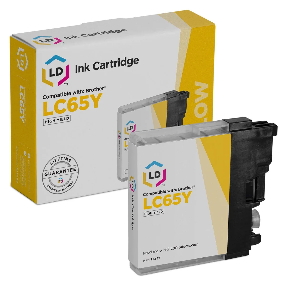 LD Products LD Products Compatible Ink Cartridge Brother LC65Y High Yield Yellow 900 Pages — product photo