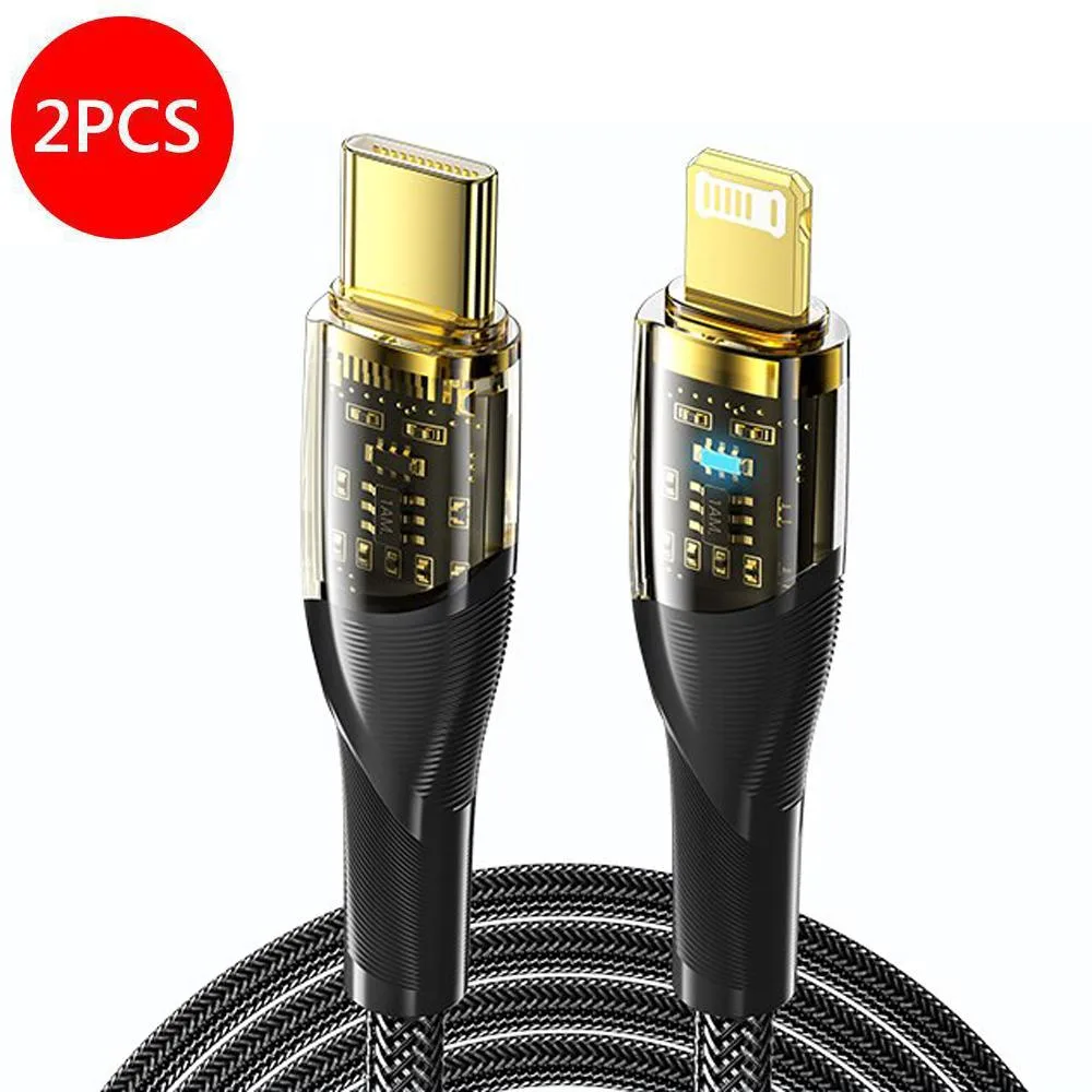 ESTONE ESTONE Essager XJI USB-C to Lightning Cable 29W 3A 480Mbps 2-Pack 3.3ft — product photo