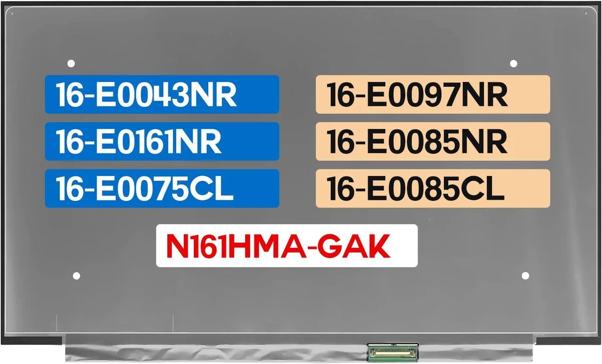 NUOLAISUN NUOLAISUN N161HMA-GAK 16.1" laptop screen FHD 144Hz 40 pins — product photo