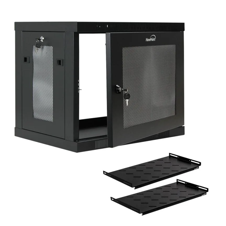 NavePoint NavePoint 9U Wall Mount Server Rack 16.5" Deep With Shelves — product photo