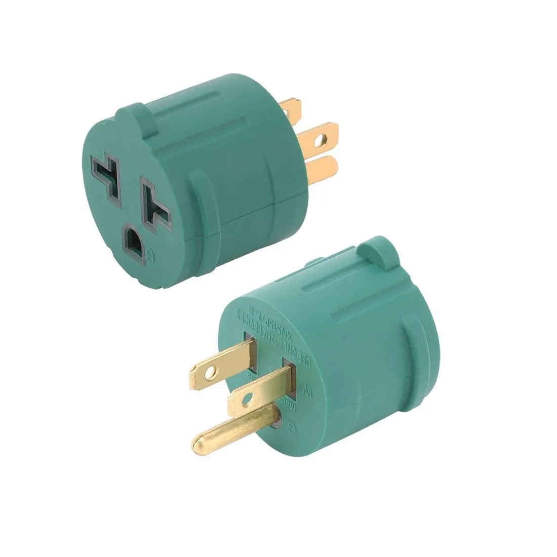 LORDWORLD LORDWORLD 2-Pack NEMA 5-15P to 5-20R/6-20R Adapter Green — product photo
