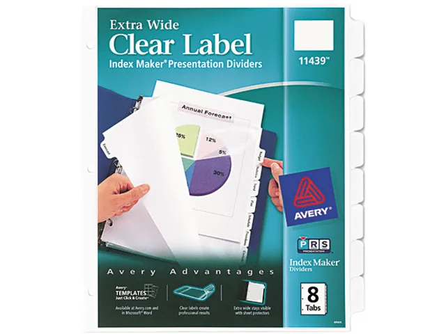 Avery Avery 11439 Index Dividers 8 White Tabs 8.5 x 11 in — product photo
