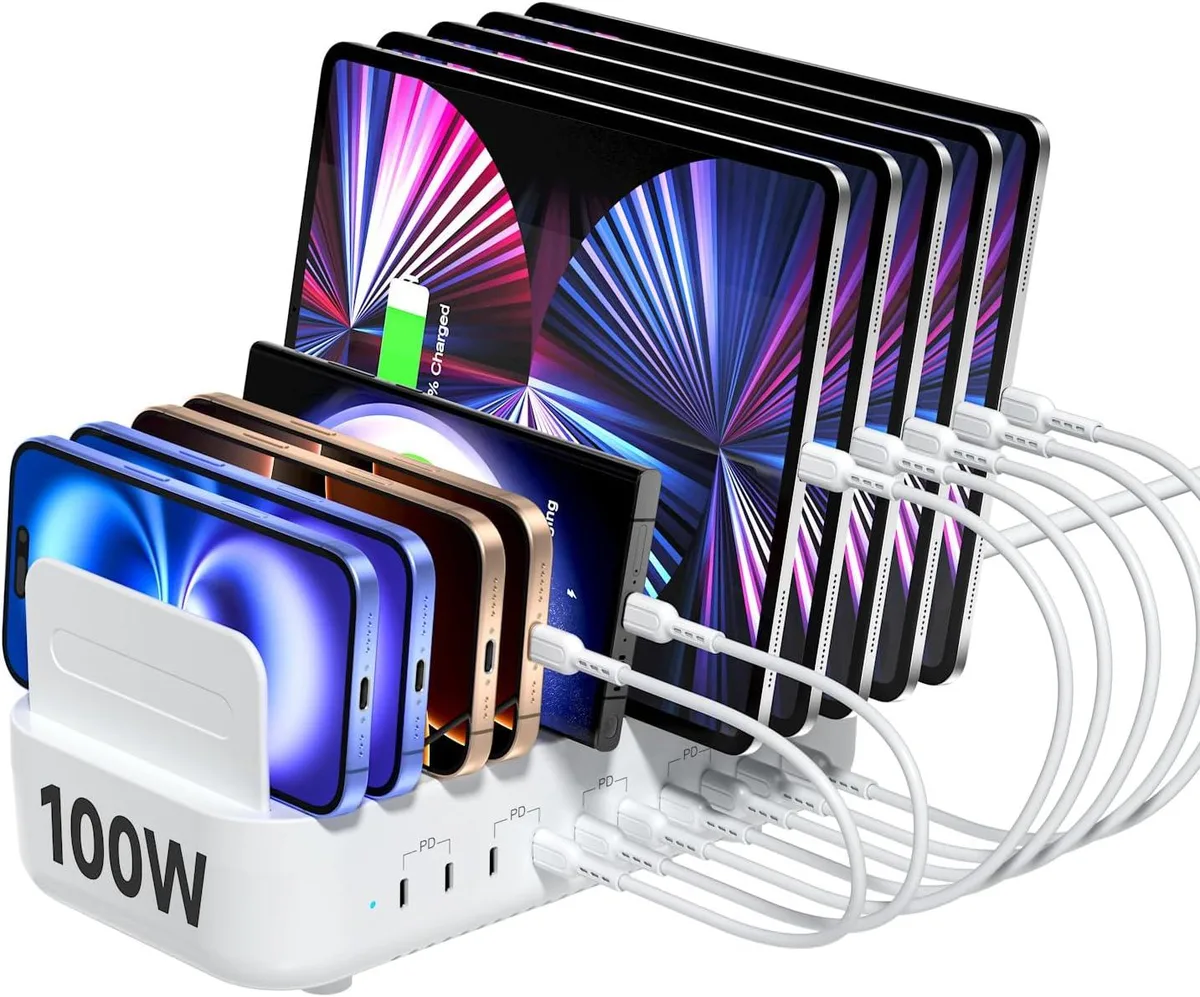 BFKK BFKK 100W 10-Port USB-C Charging Station White — product photo