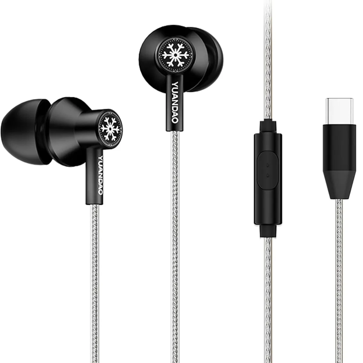LORDWORLD LORDWORLD StringSnow Black Type-C wired headset 10mm 32bit/384kHz — product photo