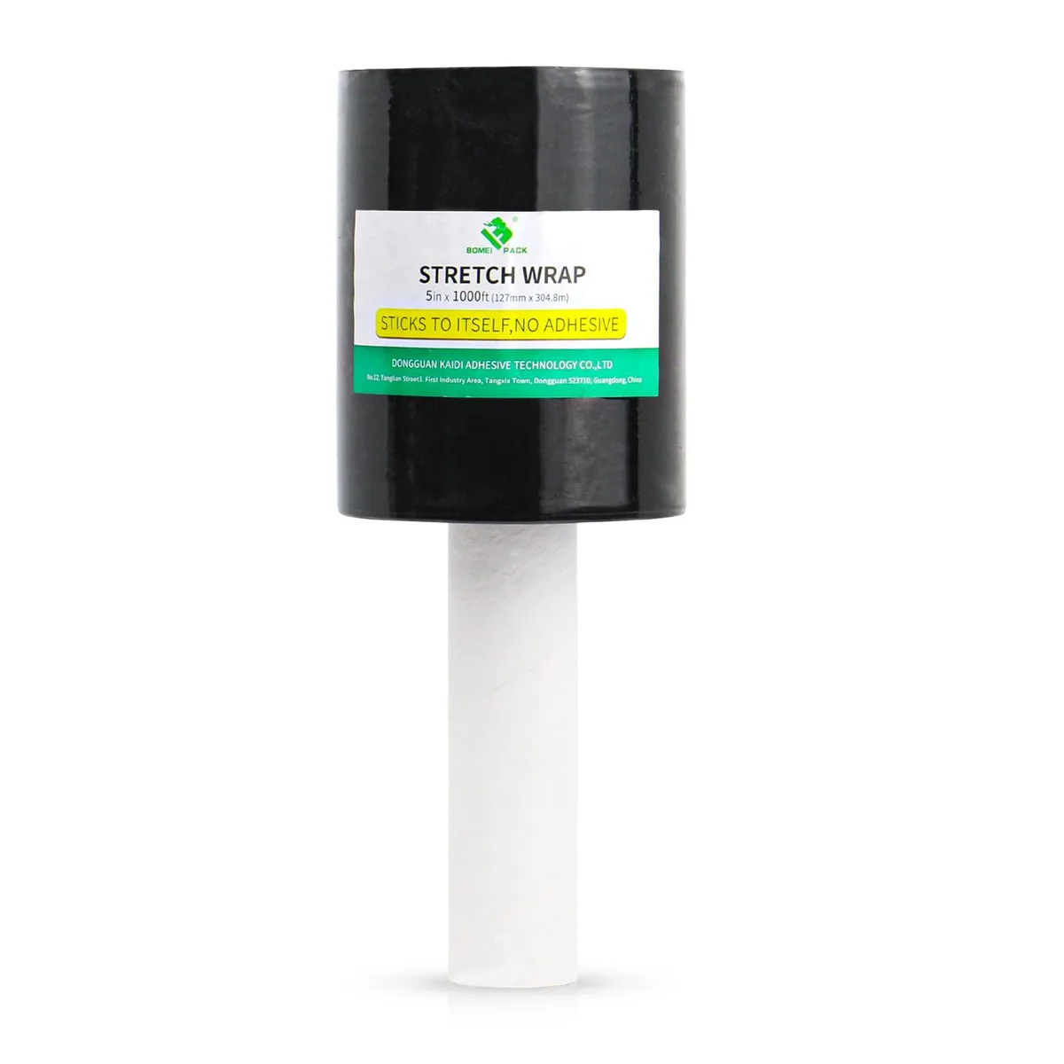  BOMEI PACK Mini SF: 1P Black Stretch Wrap 5" x 1000ft 80 Gauge — product photo